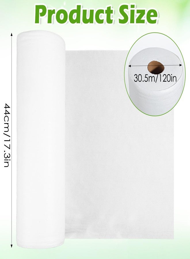 Oqqlin 100 Ft x 17.3 Inch Bird Cage Liner, Disposable White Non-Woven Bird Cage Liners Large Size Precut Absorbent Cushion Pad Mat Accessories for Pet, Parrot, Animal - Image 2